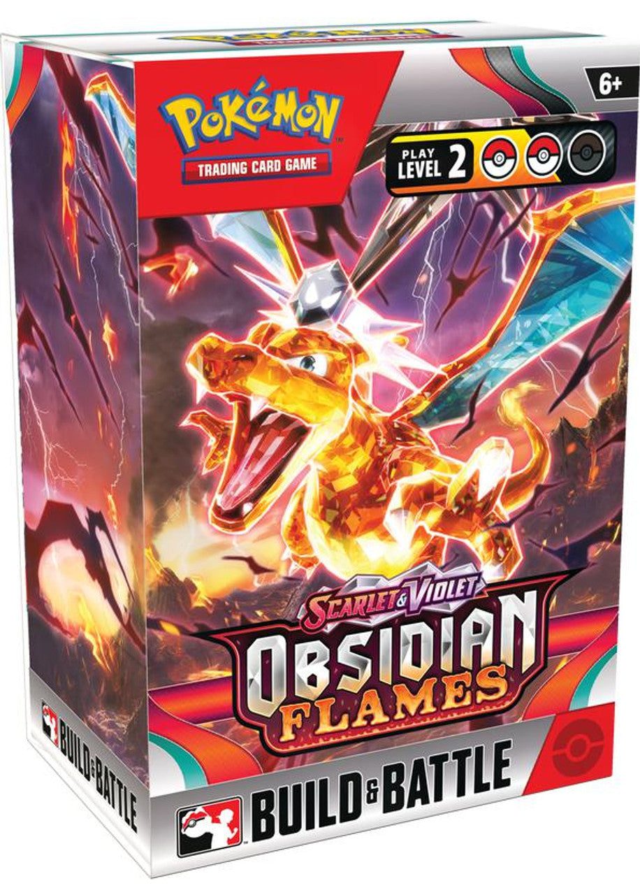 JCC Pokémon : Écarlate et Violet – Flammes d'obsidienne – Boîte de construction et de combat !