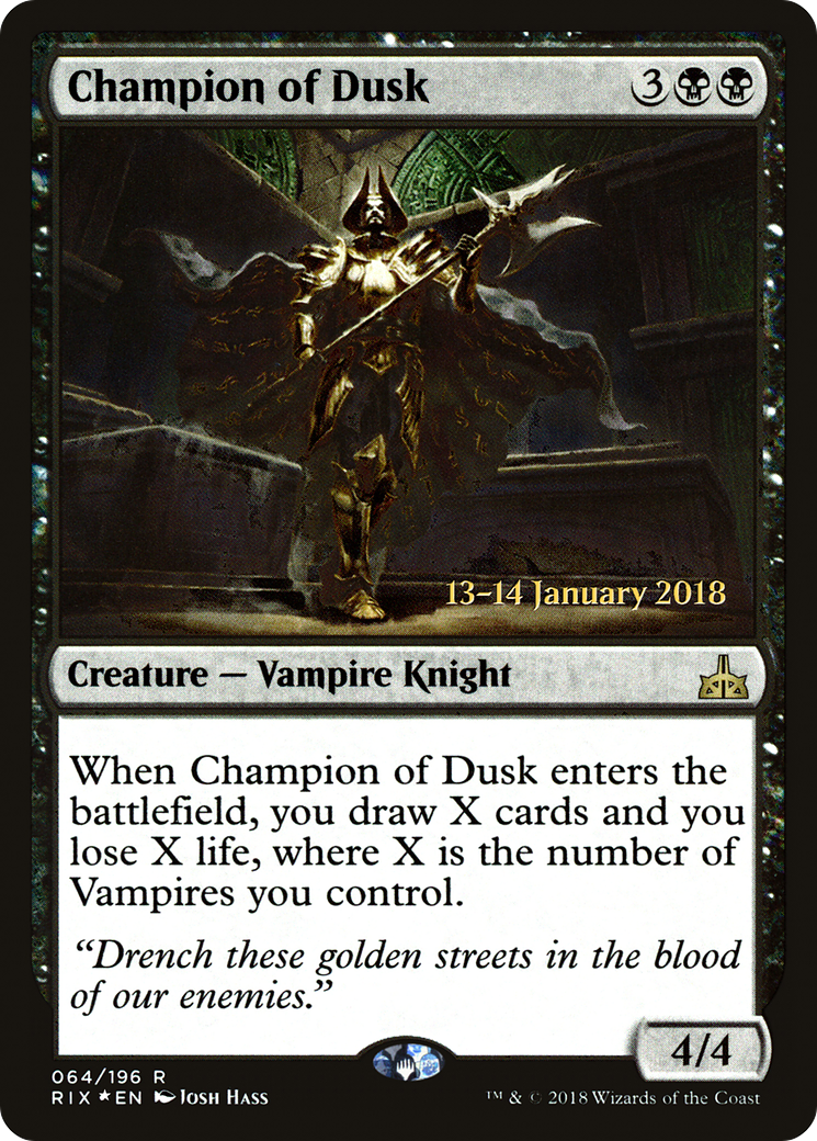 Champion of Dusk - Prerelease Promo [PRIX-64s]