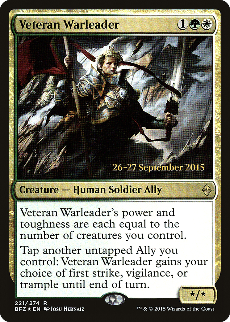 Veteran Warleader - Prerelease Promo [PBFZ-221s]