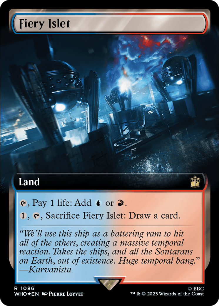 Fiery Islet - Extended Art - Surge Foil [WHO-1086]