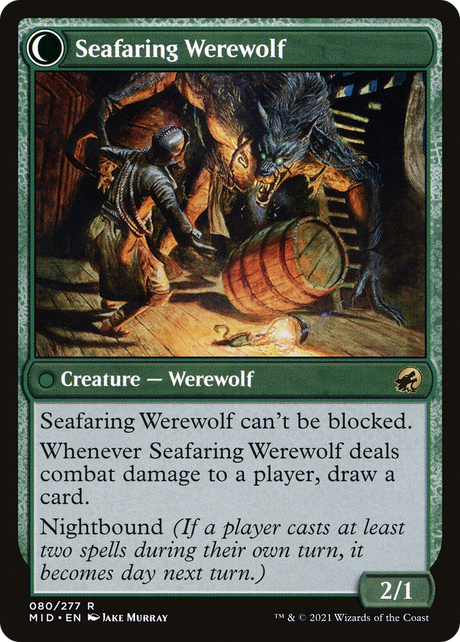 Suspicious Stowaway // Seafaring Werewolf [MID-80]