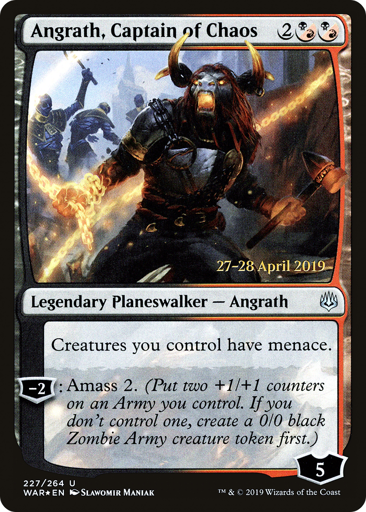 Angrath, Captain of Chaos - Prerelease Promo [PWAR-227s]