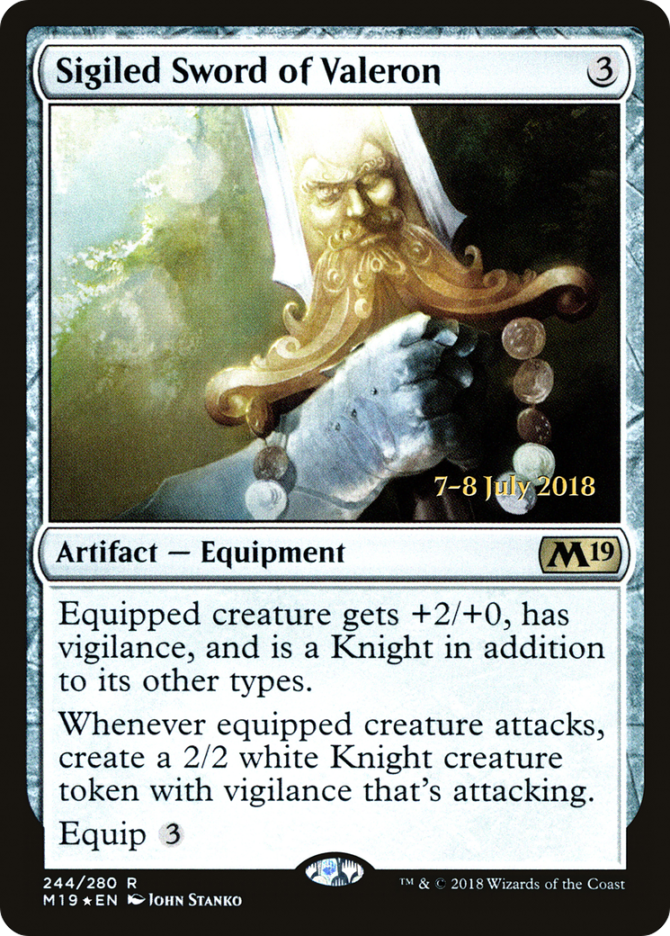 Sigiled Sword of Valeron - Prerelease Promo [PM19-244s]