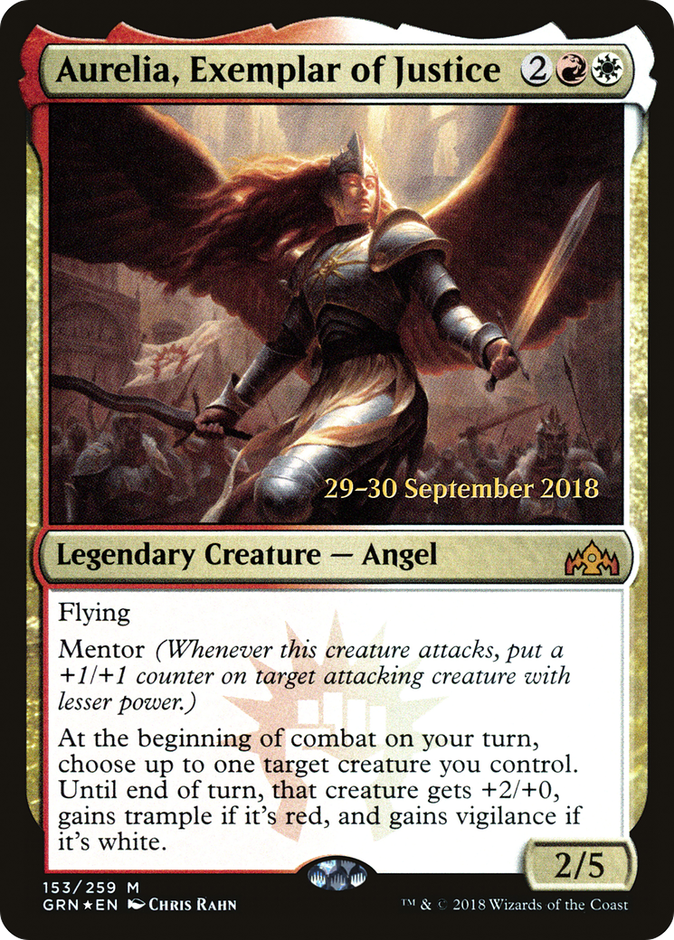 Aurelia, Exemplar of Justice - Prerelease Promo [PGRN-153s]