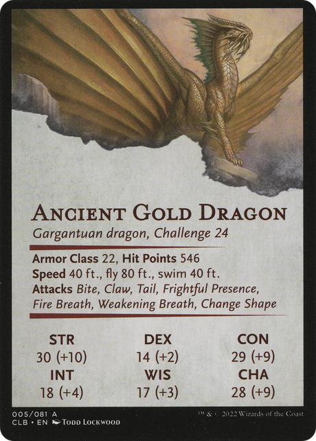 Ancient Gold Dragon // Ancient Gold Dragon [ACLB-5]