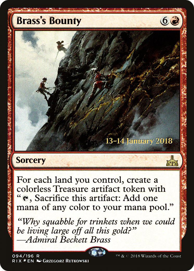 Brass's Bounty - Prerelease Promo [PRIX-94s]