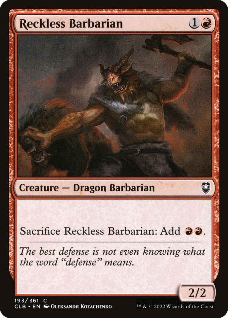 Reckless Barbarian [CLB-193]