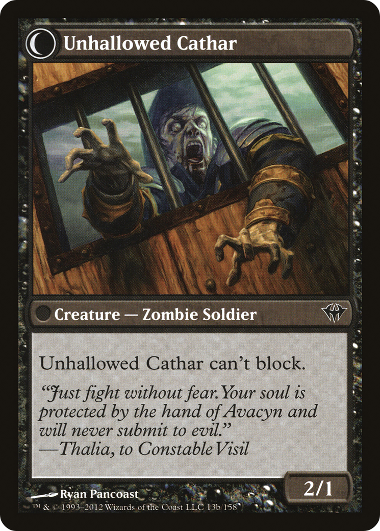 Loyal Cathar // Unhallowed Cathar [DKA-13]