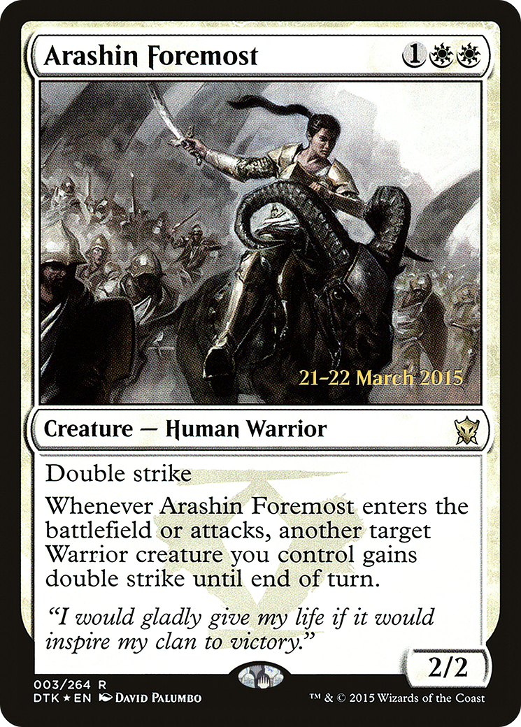 Arashin Foremost - Prerelease Promo [PDTK-3s]