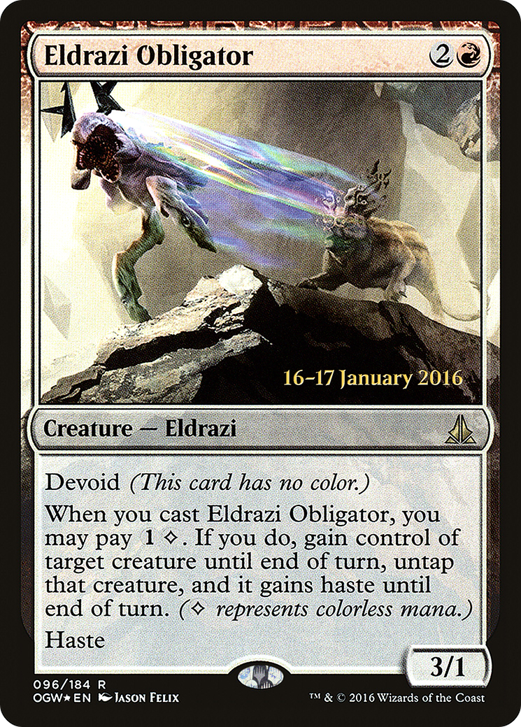 Eldrazi Obligator - Prerelease Promo [POGW-96s]