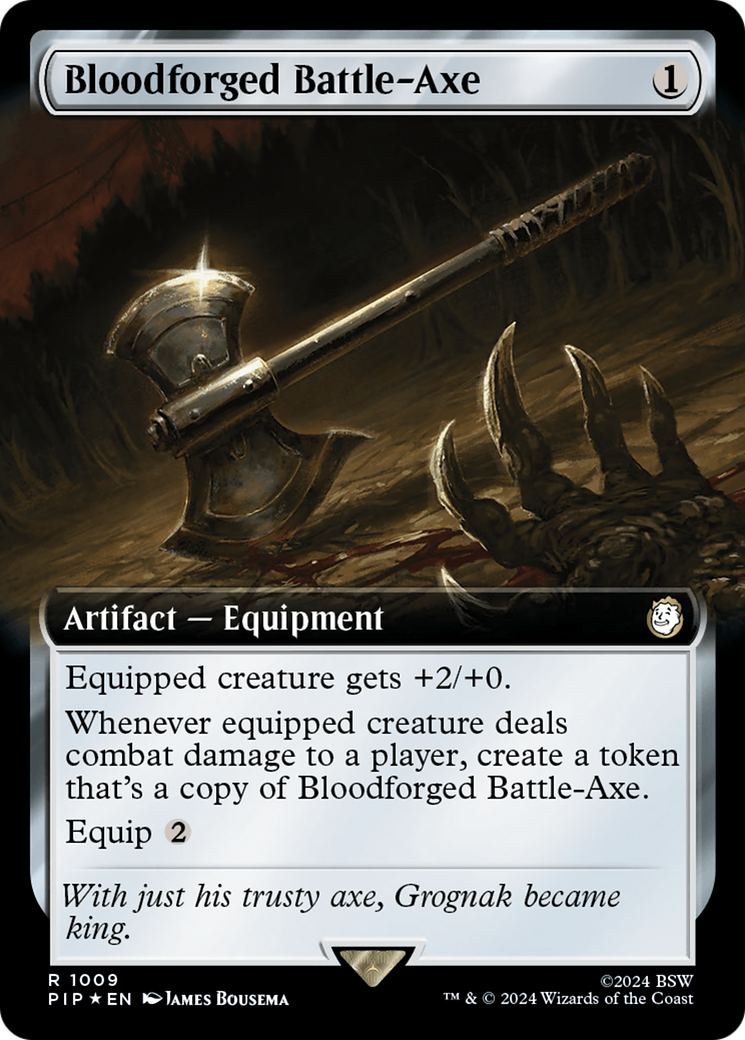 Bloodforged Battle-Axe - Extended Art - Surge Foil [PIP-1009]