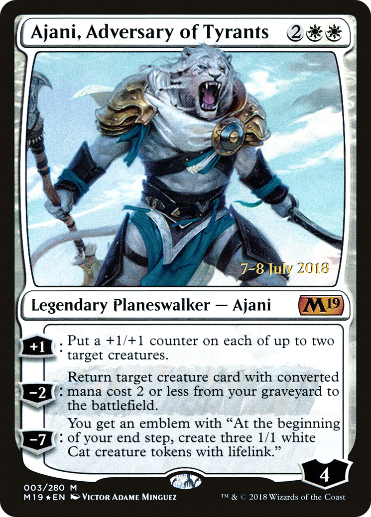 Ajani, Adversary of Tyrants - Prerelease Promo [PM19-3s]