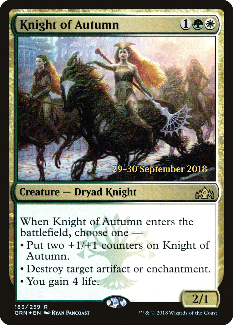 Knight of Autumn - Prerelease Promo [PGRN-183s]