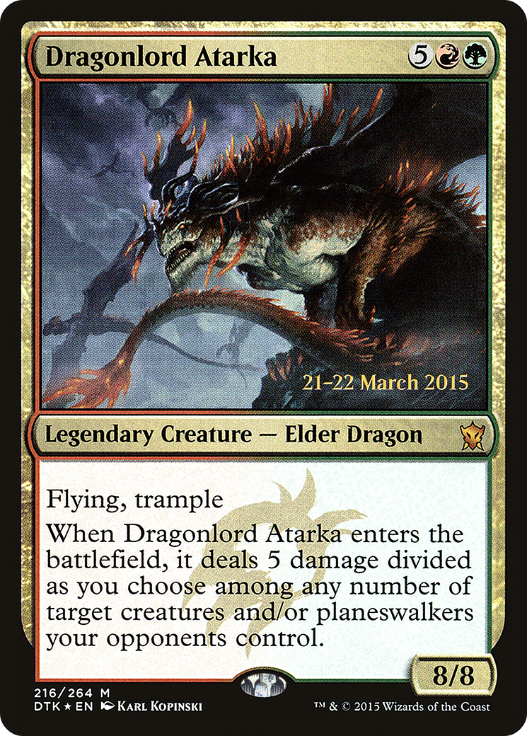 Dragonlord Atarka - Prerelease Promo [PDTK-216s]