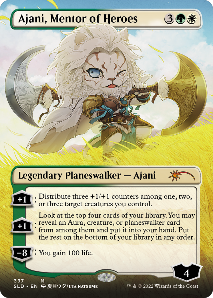 Ajani, Mentor of Heroes - Borderless [SLD-397]