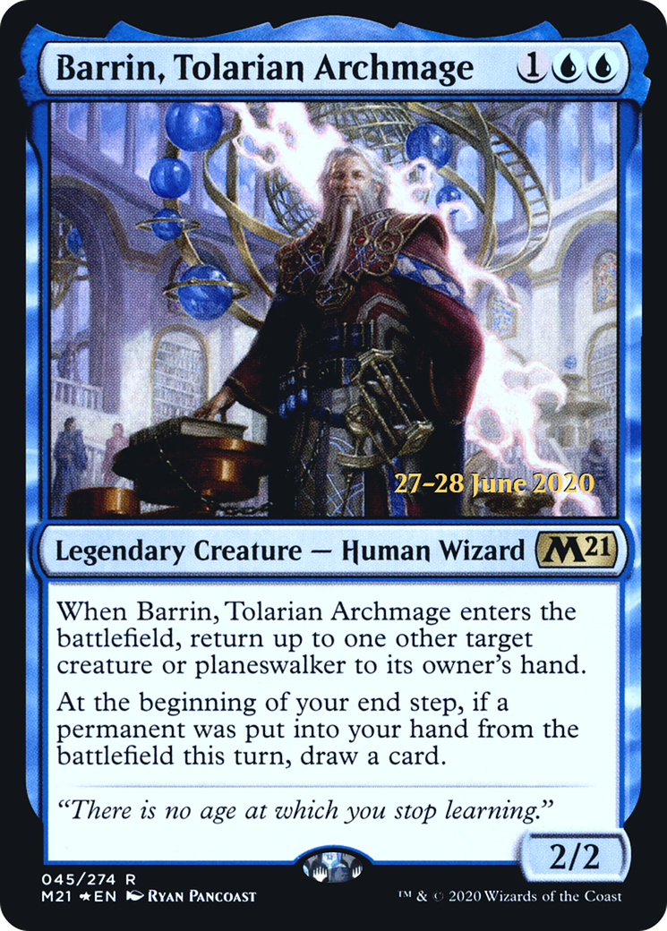 Barrin, Tolarian Archmage - Prerelease Promo [PM21-45s]