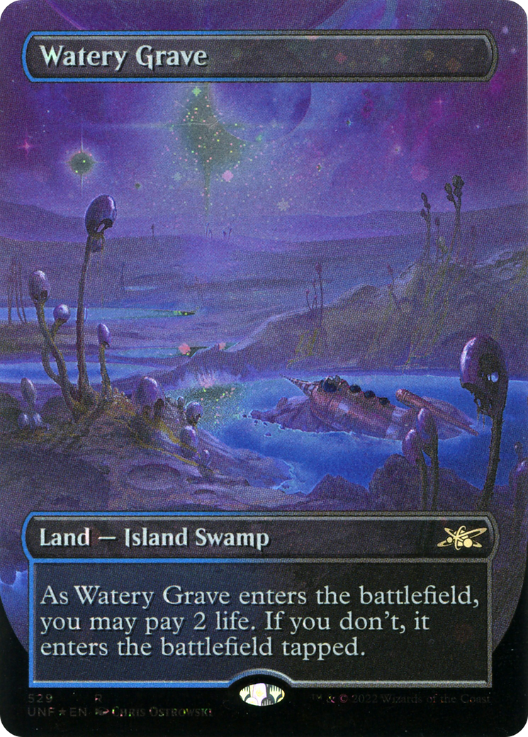 Watery Grave - Borderless - Galaxy Foil - Full Art [UNF-529]