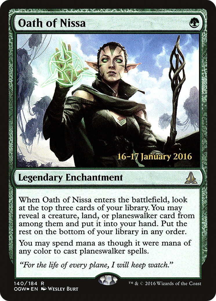 Oath of Nissa - Prerelease Promo [POGW-140s]